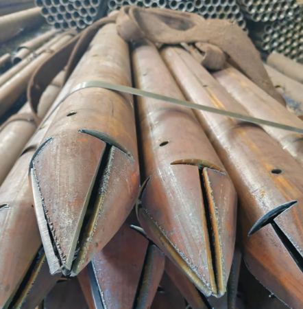 盐城出尖打孔加工无缝注浆钢花管注浆管厂家